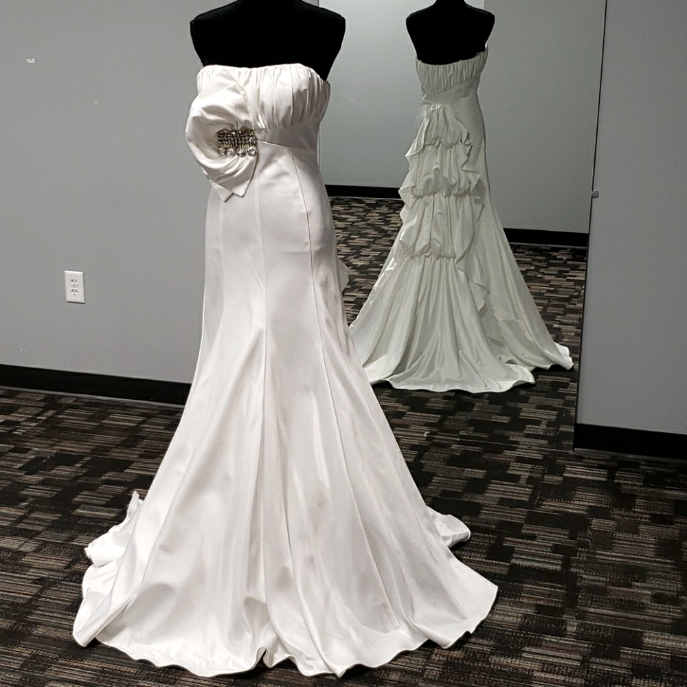 Nika wedding, strapless, white, size 8